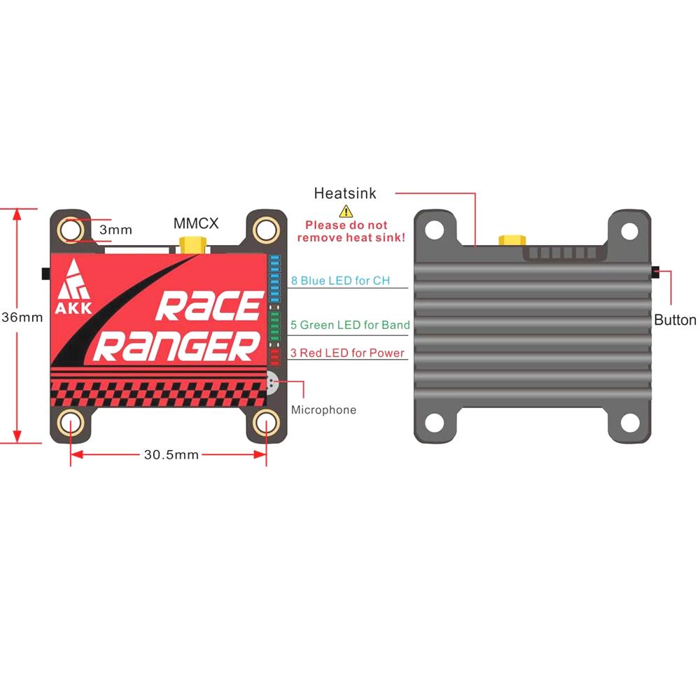 AKK 5.8G 長距離VTX FPV送信機 切替可能 20 - Drone Racing Transmitter のレビューと価格