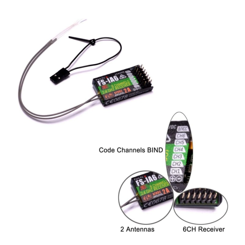 Flysky FS-IA6 レシーバー 6CH デュアルアン - Drone Racing Battery のレビューと価格