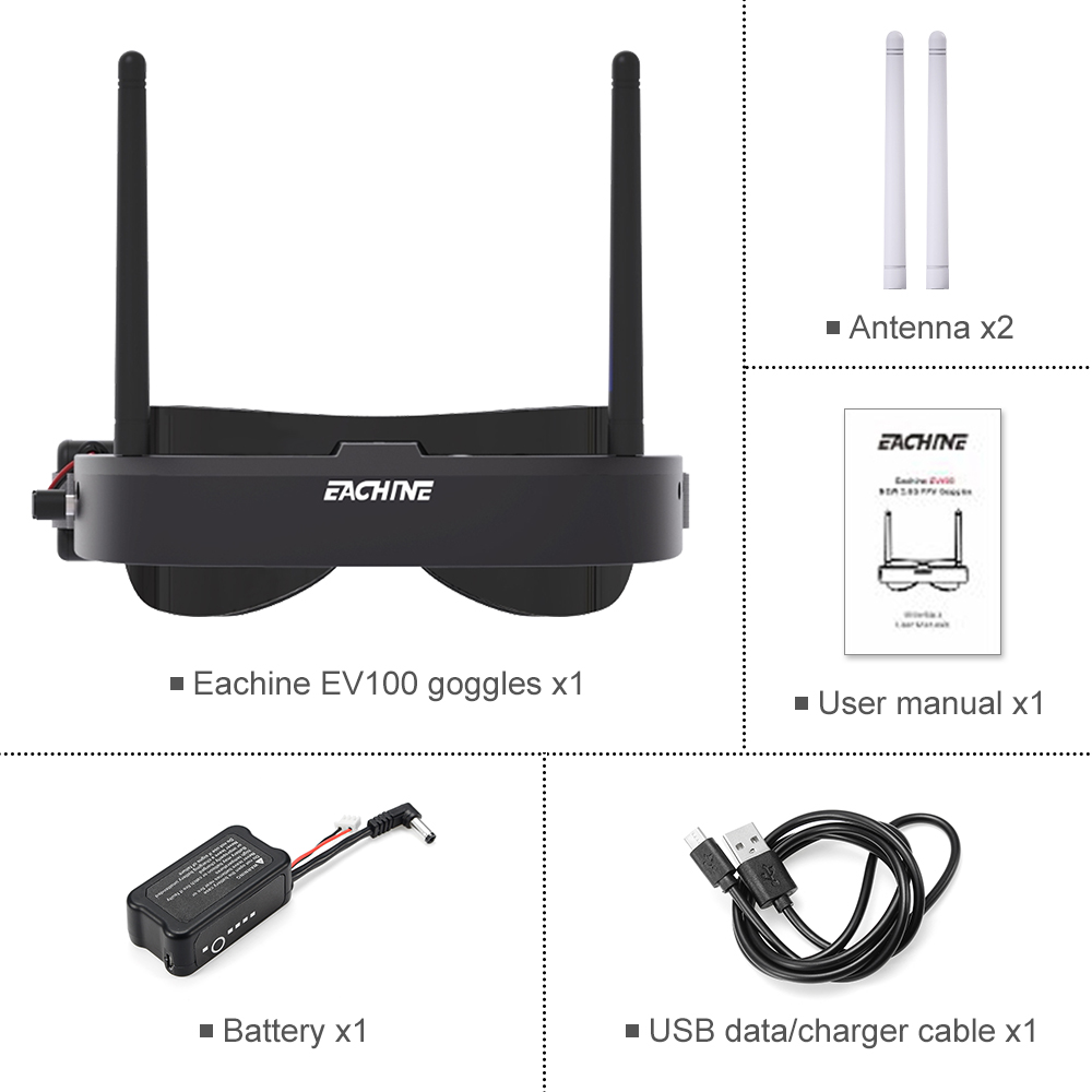 Eachine EV100 720*540 5.8 グラム  - Drone Racing Battery のレビューと価格