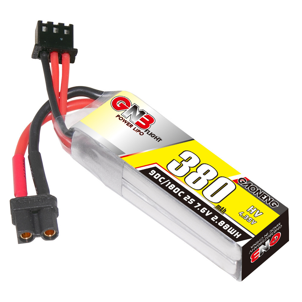 GNB 2S 7.6V 380mAh 90C/180C リポ - Drone Racing Battery のレビューと価格