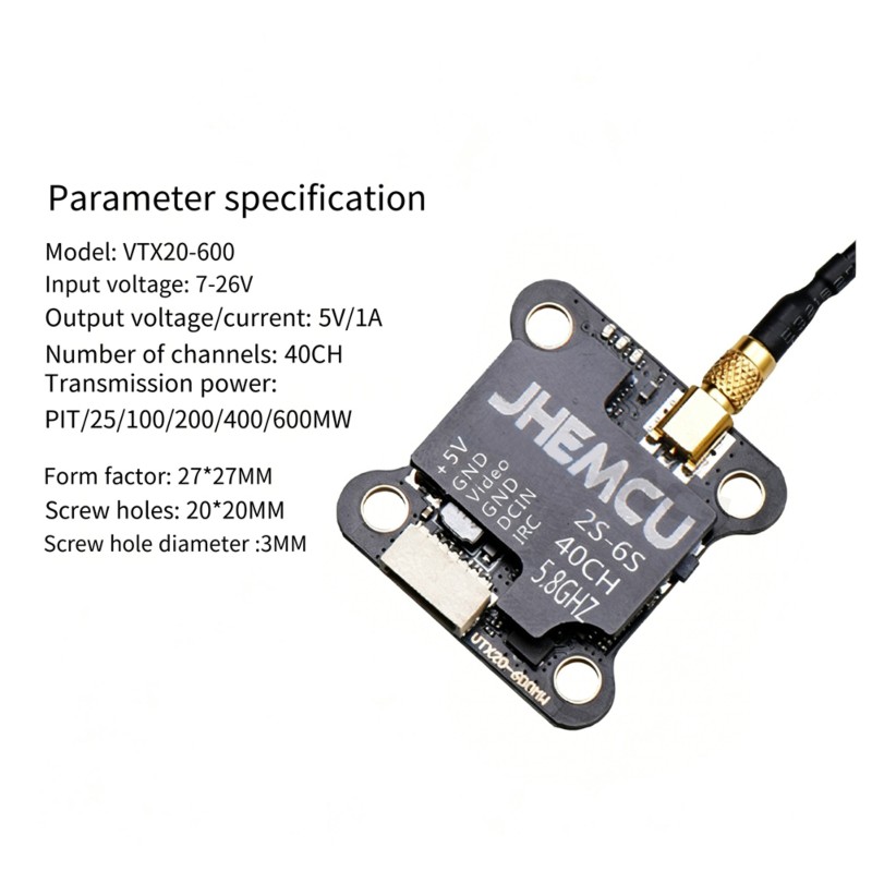 【TODAY-BUY】~@ JHEMCU VTX20-600 - Drone Racing Charger のレビューと価格