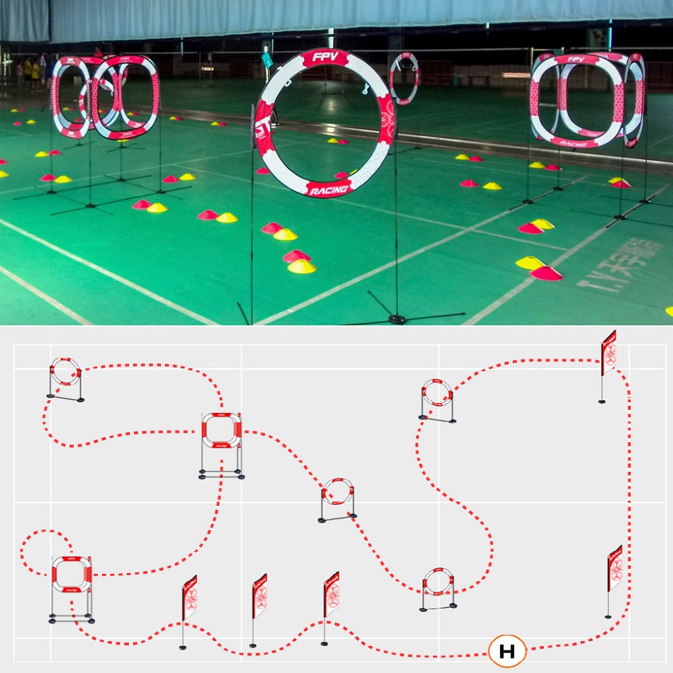 FPVレーシングゴールゲート飛行機ドローン、3インチ小型フー - Drone Racing Flag のレビューと価格